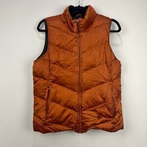 Eddie Bauer Down Goose-Down Vest Medium Zipper Front Pockets